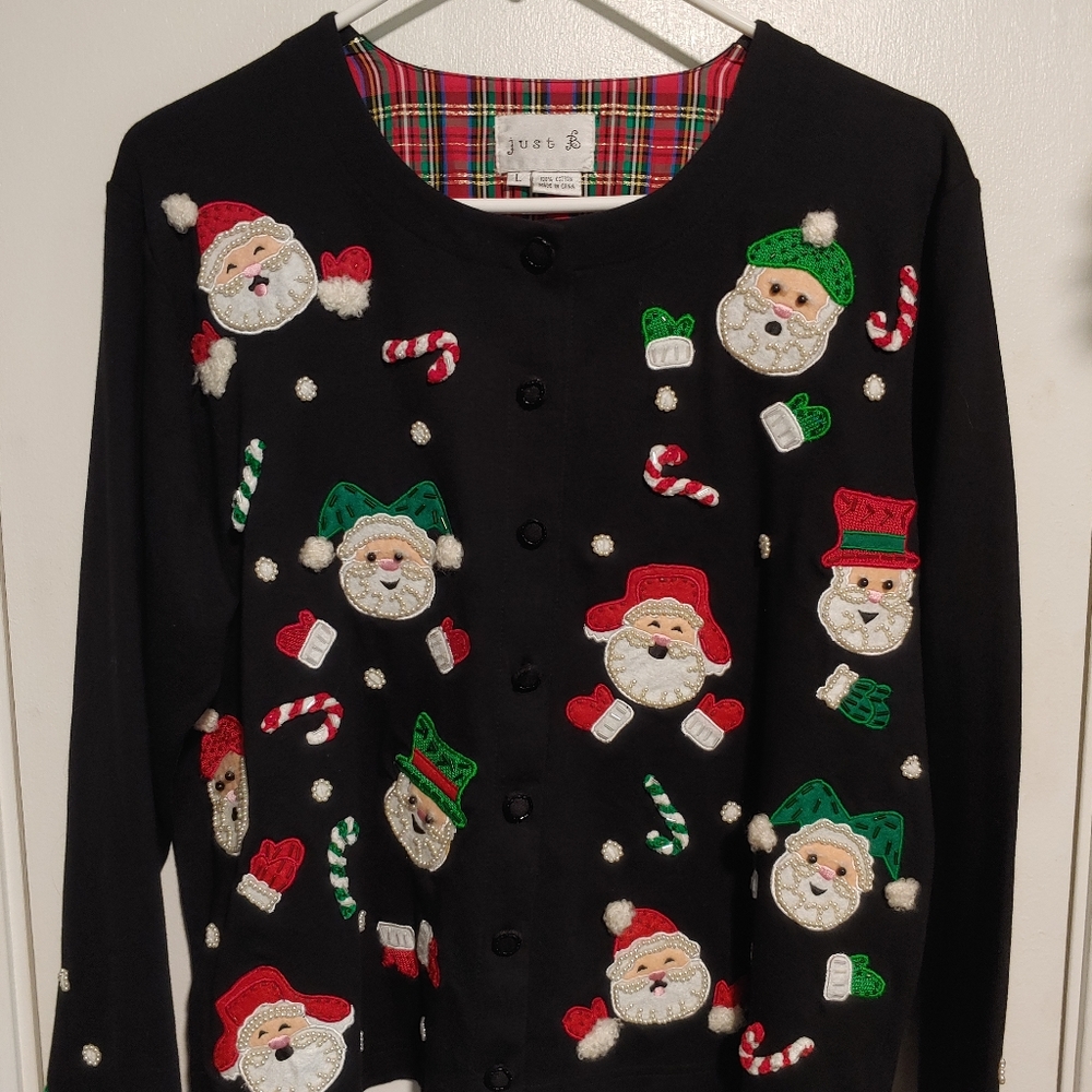 Just B Christmas cardigan. Santa's with mittens